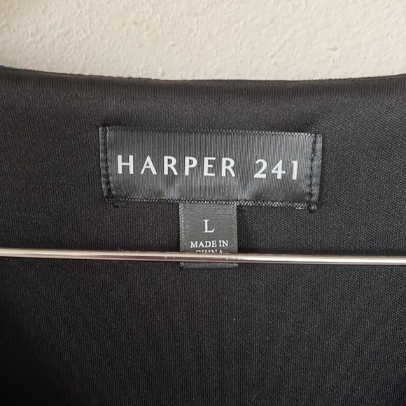 Harper 241 Blue Mid-Sleeve Dress Size Large Wedding Formal Paisley - Picture 8 of 15